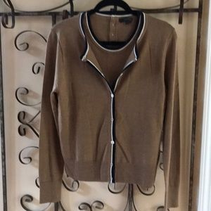 J Crew Cardigan Set (L) Mocha